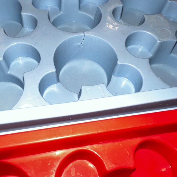 Disney Mickey Mouse Shaped Ice Cube Trays Set of 2 Blue & Red - Picture 4 of 4